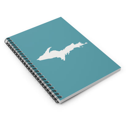 Michigan Upper Peninsula Spiral Notebook (w/ UP Outline) | Lake Huron Blue