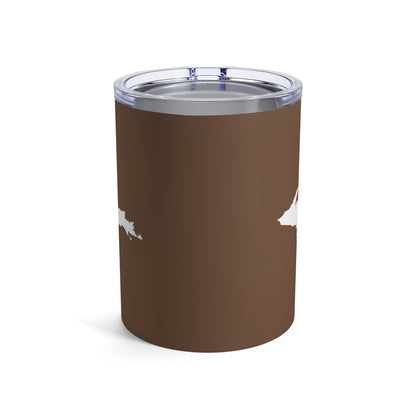 Michigan Upper Peninsula Tumbler (w/ UP Outline) | Coffee Color - 10oz