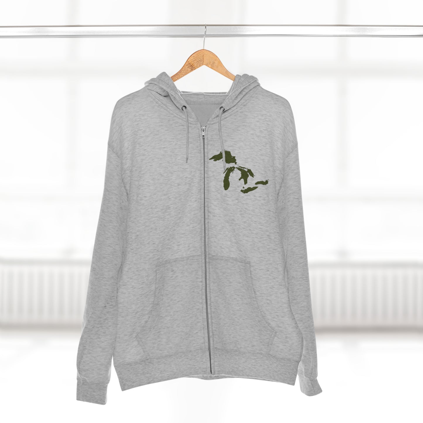 Great Lakes Hoodie (Army Green, Mini) | Unisex Full Zip