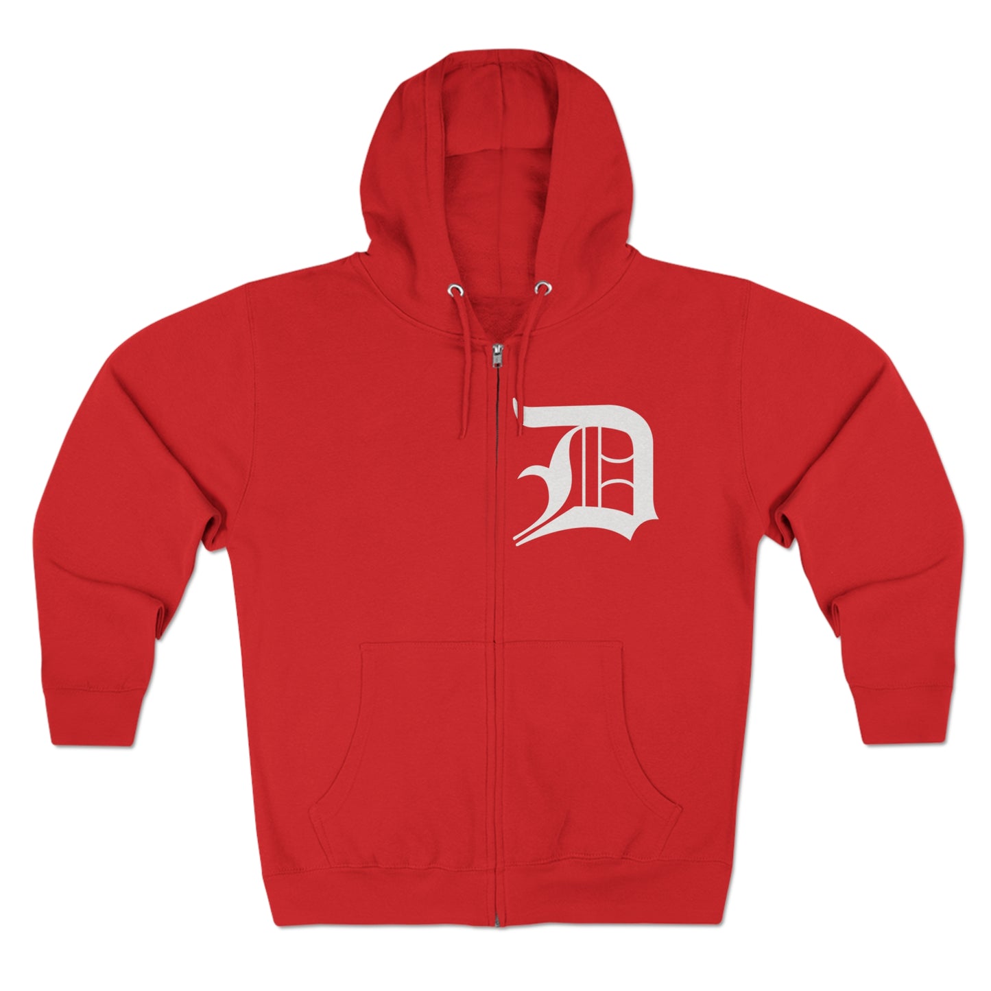 Detroit 'Old English D' Hoodie | Unisex Full Zip