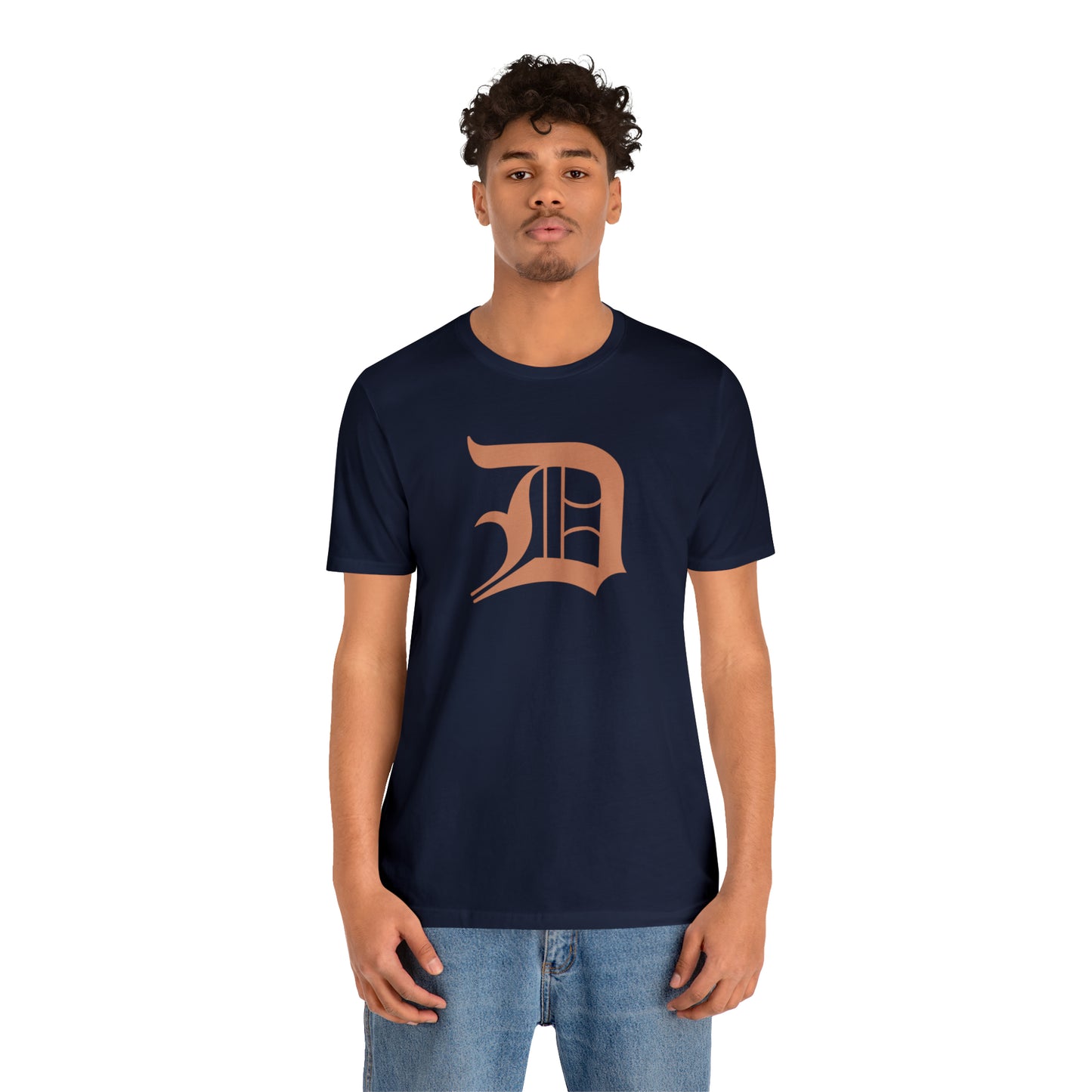 Detroit 'Old English D' T-Shirt (Copper Color) | Unisex Standard