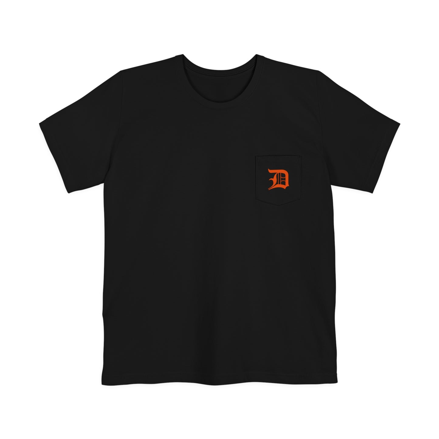 Detroit 'Old English D' Pocket T-Shirt (Maple Leaf Orange) | Unisex Standard