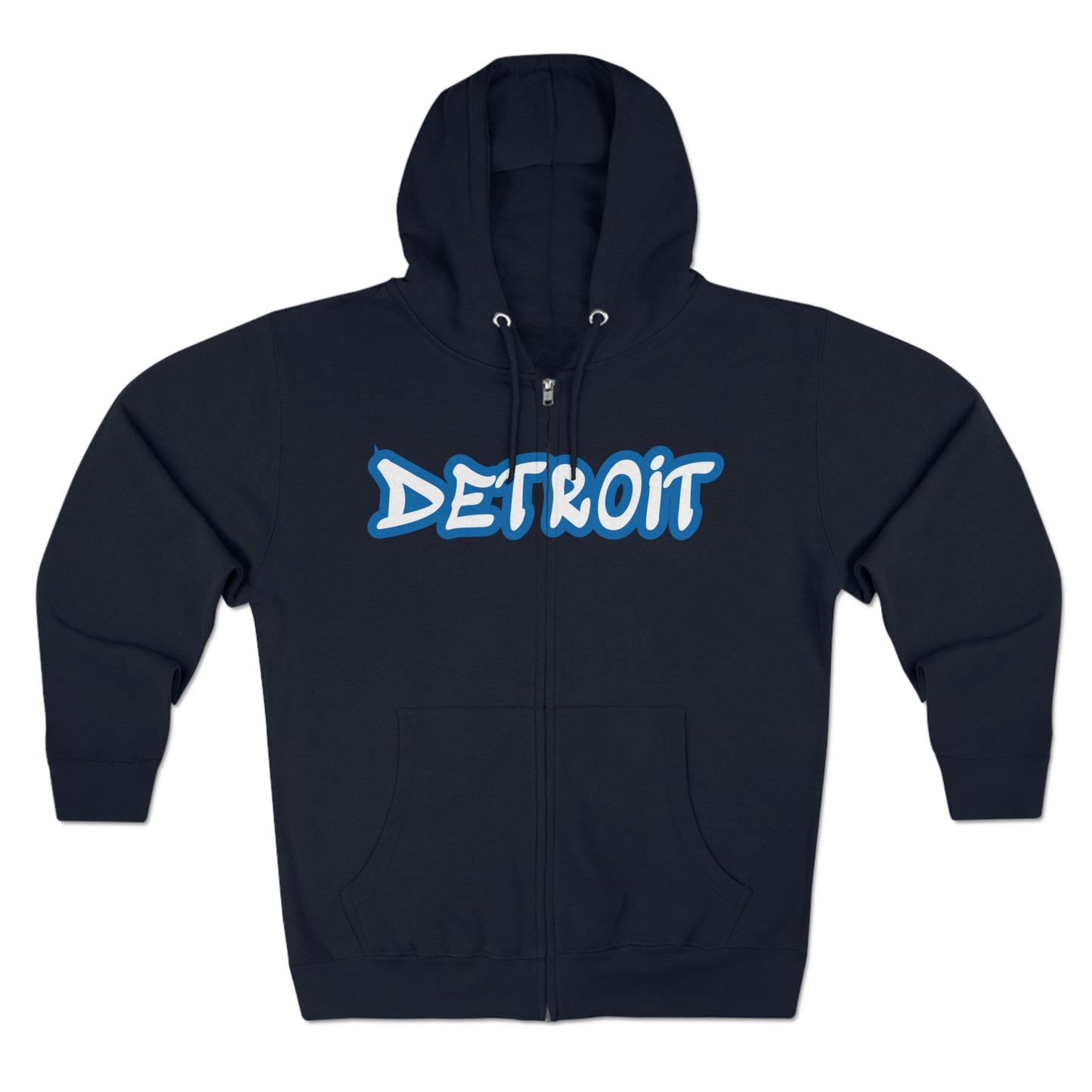 'Detroit' Hoodie (Azure Tag Font) | Unisex Full Zip