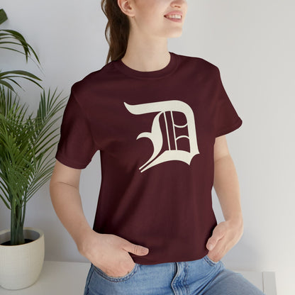 Detroit 'Old English D' T-Shirt (Ivory White) | Unisex Standard