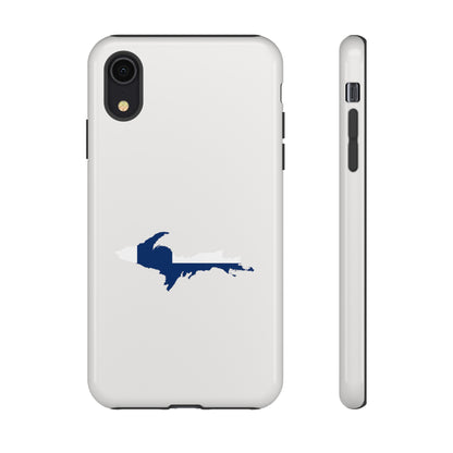 Michigan Upper Peninsula Tough Phone Case (Birch Bark White w/ UP Finland Flag Outline) | Apple iPhone