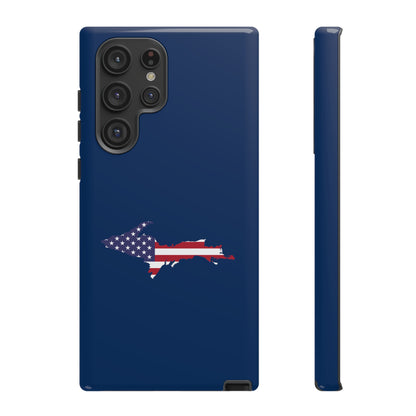 Michigan Upper Peninsula Tough Phone Case (Old Glory Blue w/ UP USA Flag Outline) | Samsung & Pixel Android