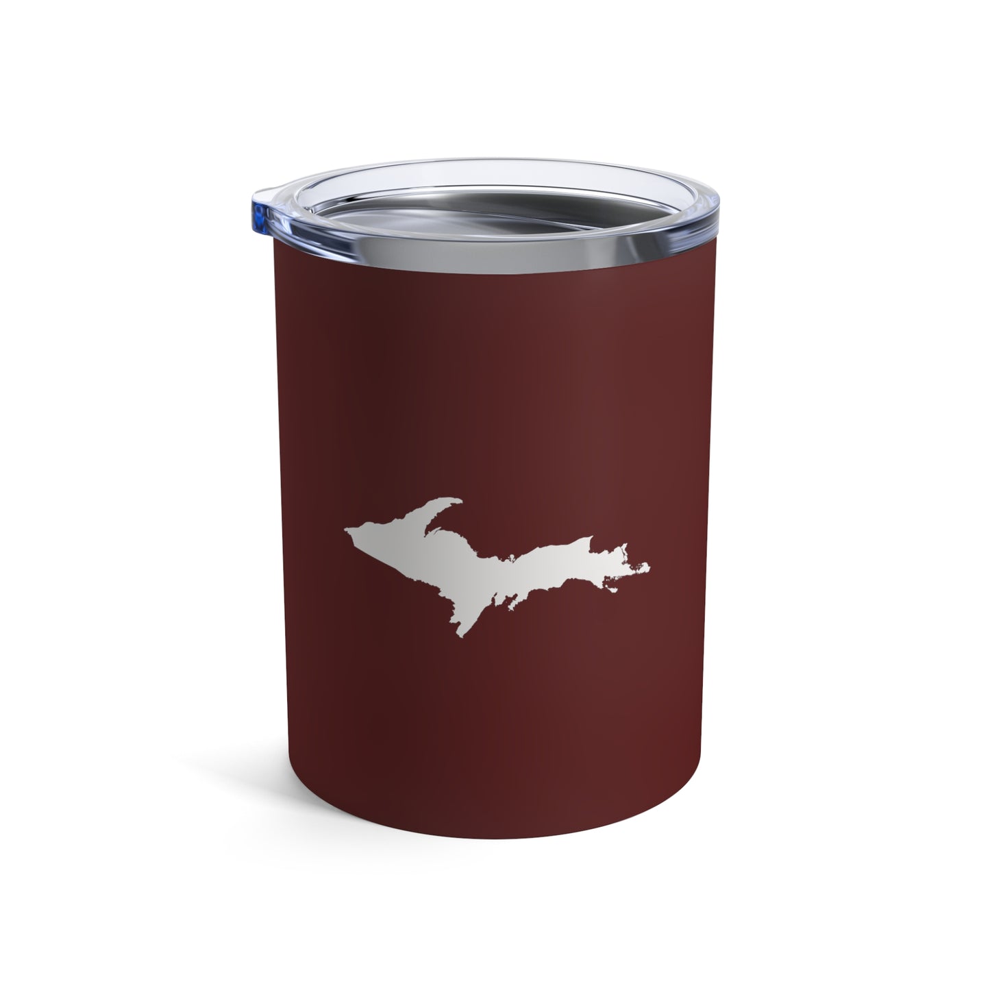 Michigan Upper Peninsula Tumbler (w/ UP Outline) | Cherrywood Color - 10oz