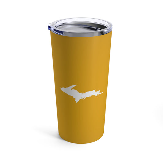 Michigan Upper Peninsula Tumbler (w/ UP Outline) | Gold - 20oz