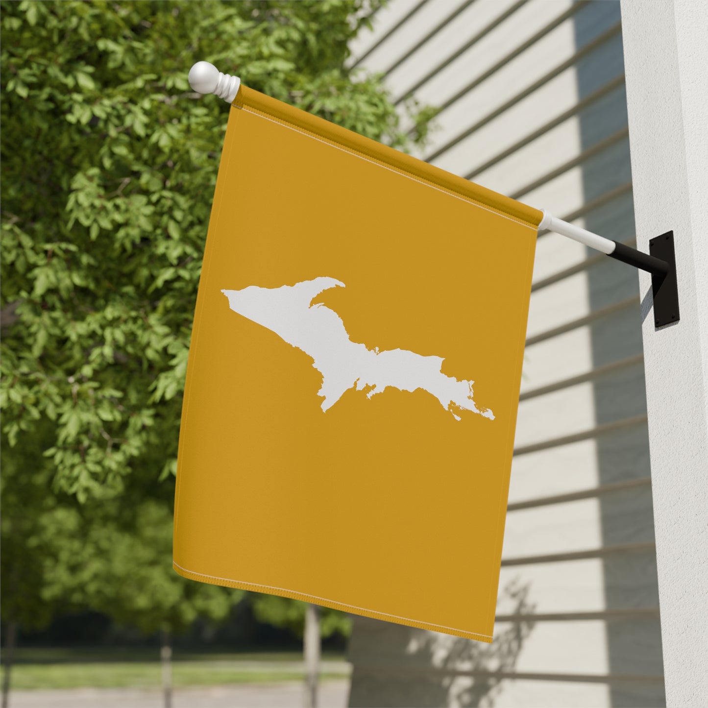 Michigan Upper Peninsula Home & Garden Flag (w/ UP Outline) | Gold