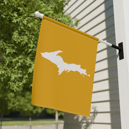 Michigan Upper Peninsula Home & Garden Flag (w/ UP Outline) | Gold