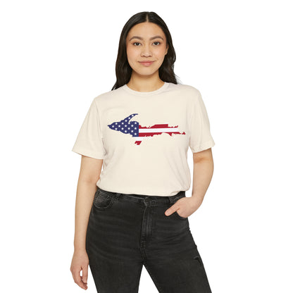 Michigan Upper Peninsula T-Shirt (w/ UP USA Flag) | Unisex Recycled Organic