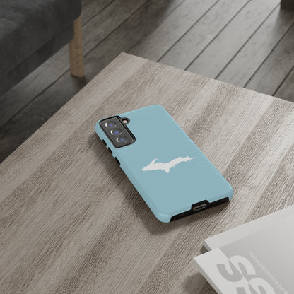 Michigan Upper Peninsula Tough Phone Case ('58 Caddie Blue w/ UP Outline) | Samsung & Pixel Android