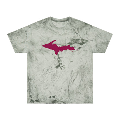 Michigan Upper Peninsula T-Shirt (w/ Ruby Red UP Outline) | Unisex Color Blast