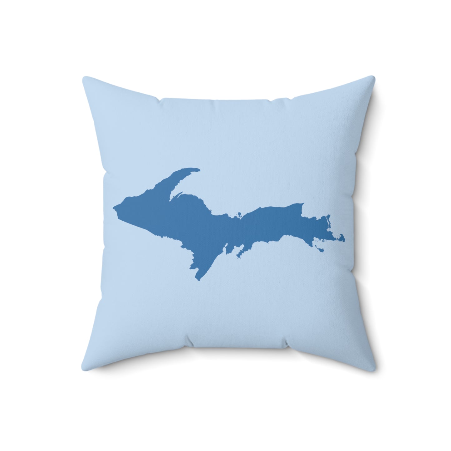 Michigan Upper Peninsula Accent Pillow (w/ UP Outline) | Light Blue