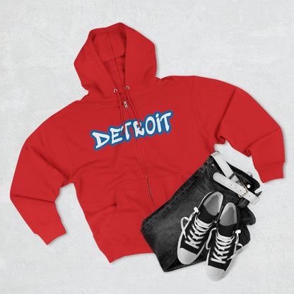 'Detroit' Hoodie (Azure Tag Font) | Unisex Full Zip