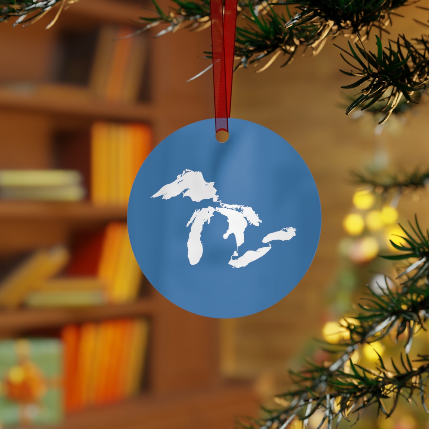 Great Lakes Christmas Ornament | Metal - Superior Blue