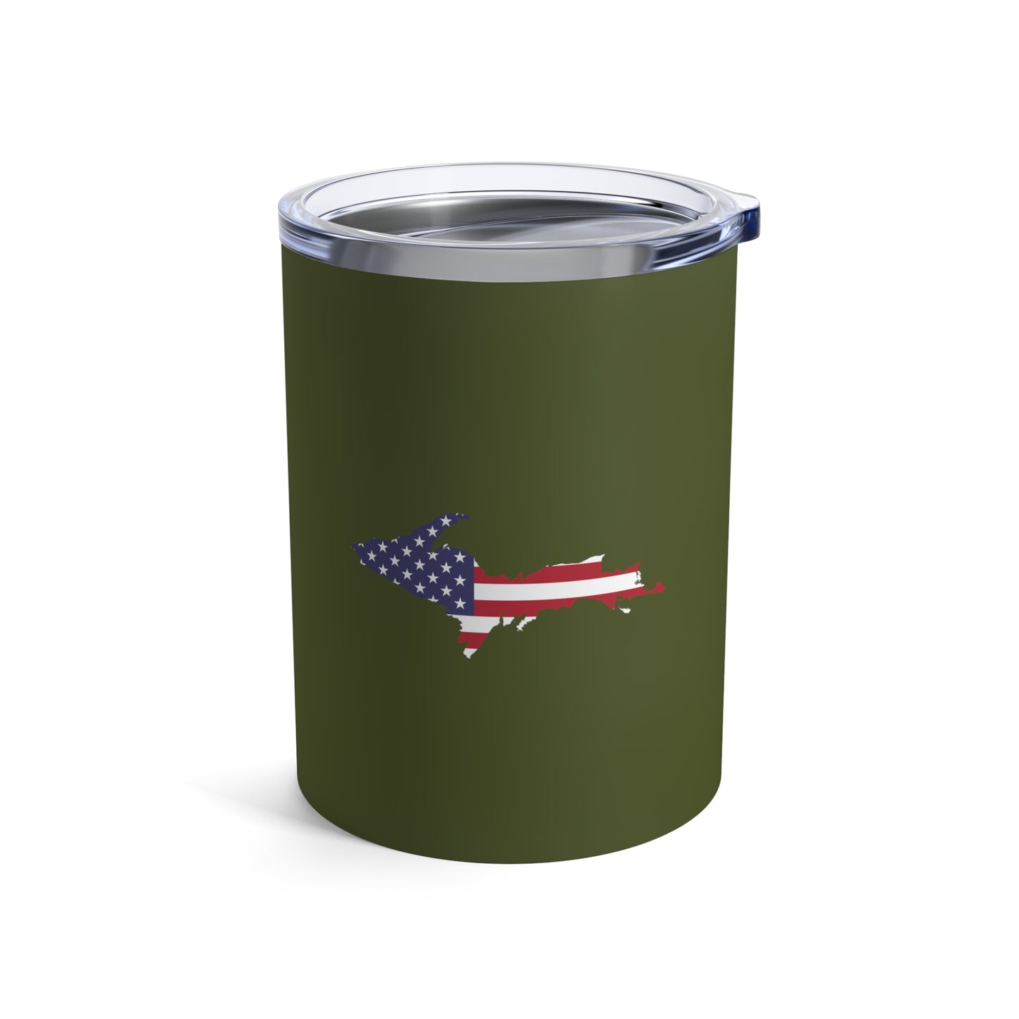 Michigan Upper Peninsula Tumbler (w/ UP USA Flag) | Army Green - 10oz