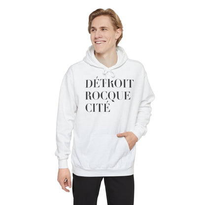 'Détroit Rocque Cité' Hoodie | Unisex Garment-Dyed