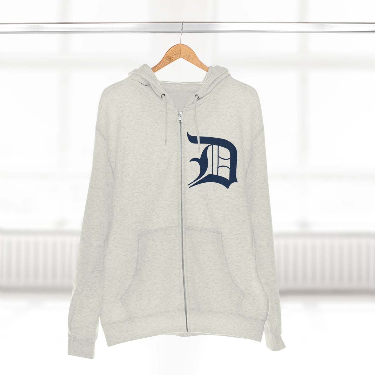 Detroit 'Old English D' Hoodie | Unisex Full Zip