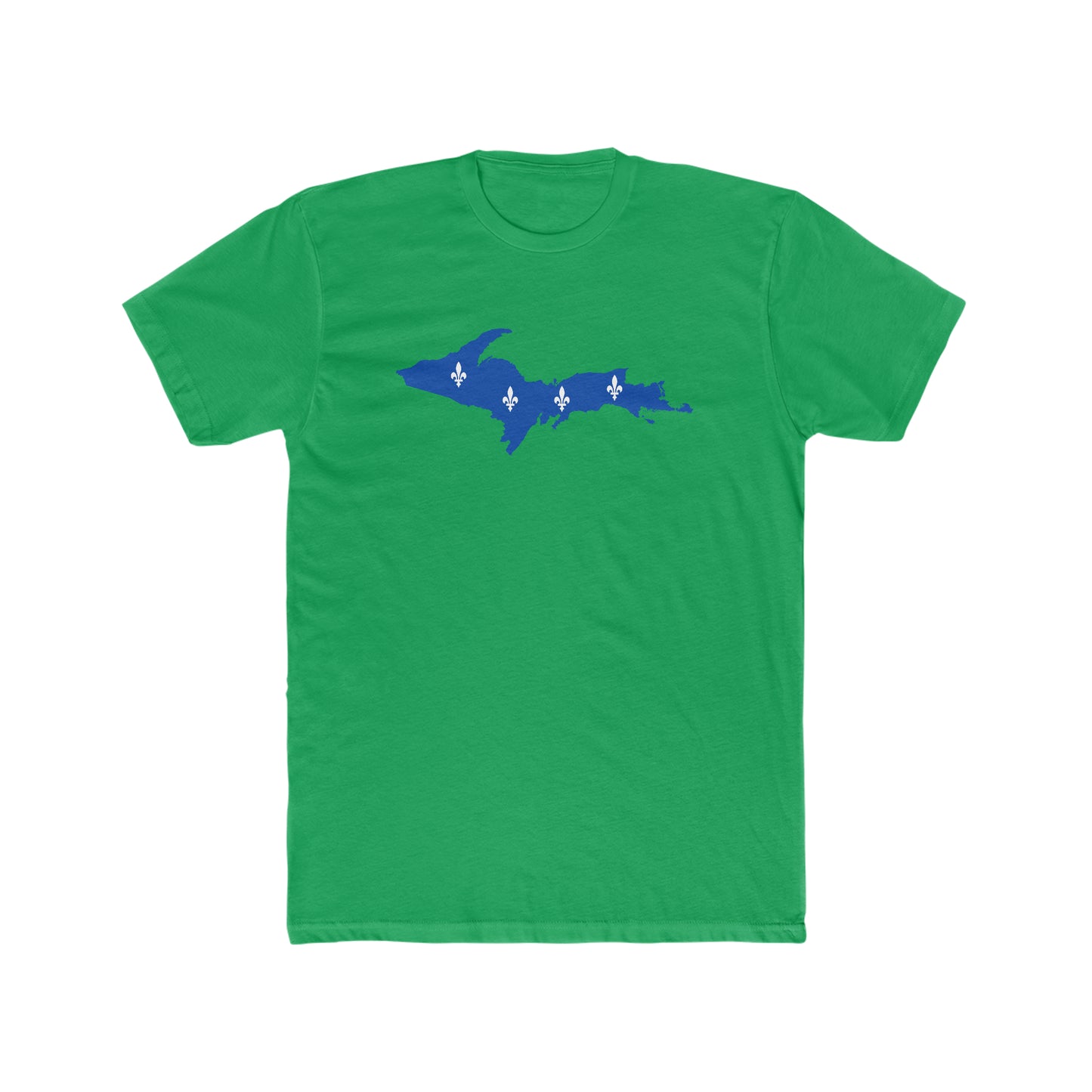 Michigan Upper Peninsula T-Shirt (w/ UP Quebec Flag Outline) | Men's Fitted