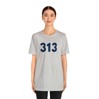 Detroit '313' T-Shirt (Geometric Sans Font) | Unisex Standard Fit