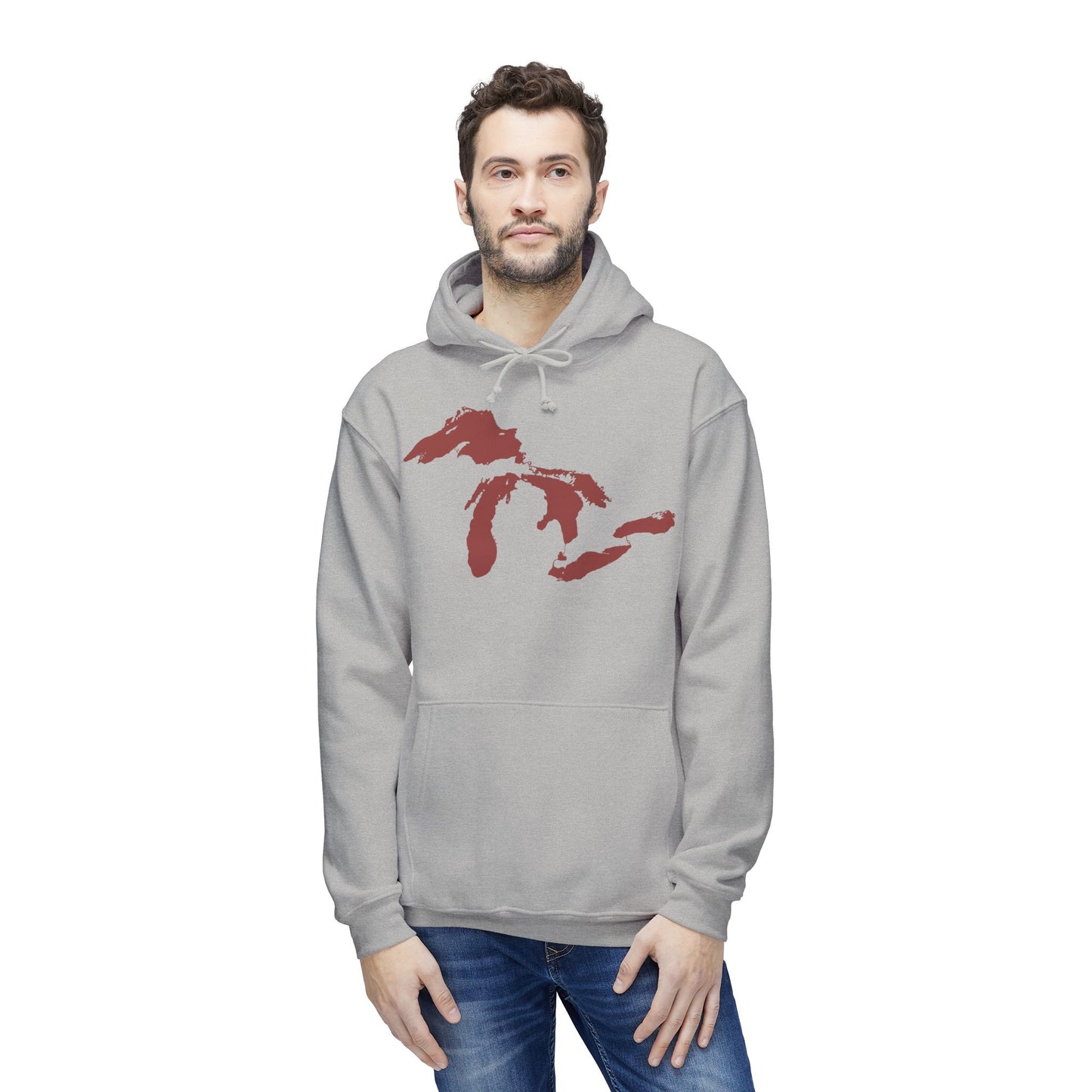 Great Lakes Ultrapremium Hoodie | Made in USA - Ore Dock Red