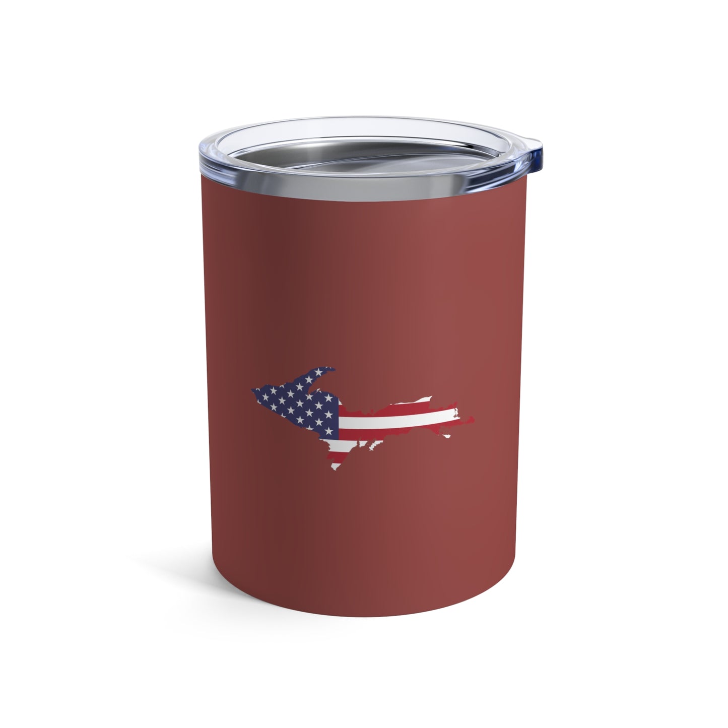 Michigan Upper Peninsula Tumbler (w/ UP USA Flag) | Ore Dock Red - 10oz