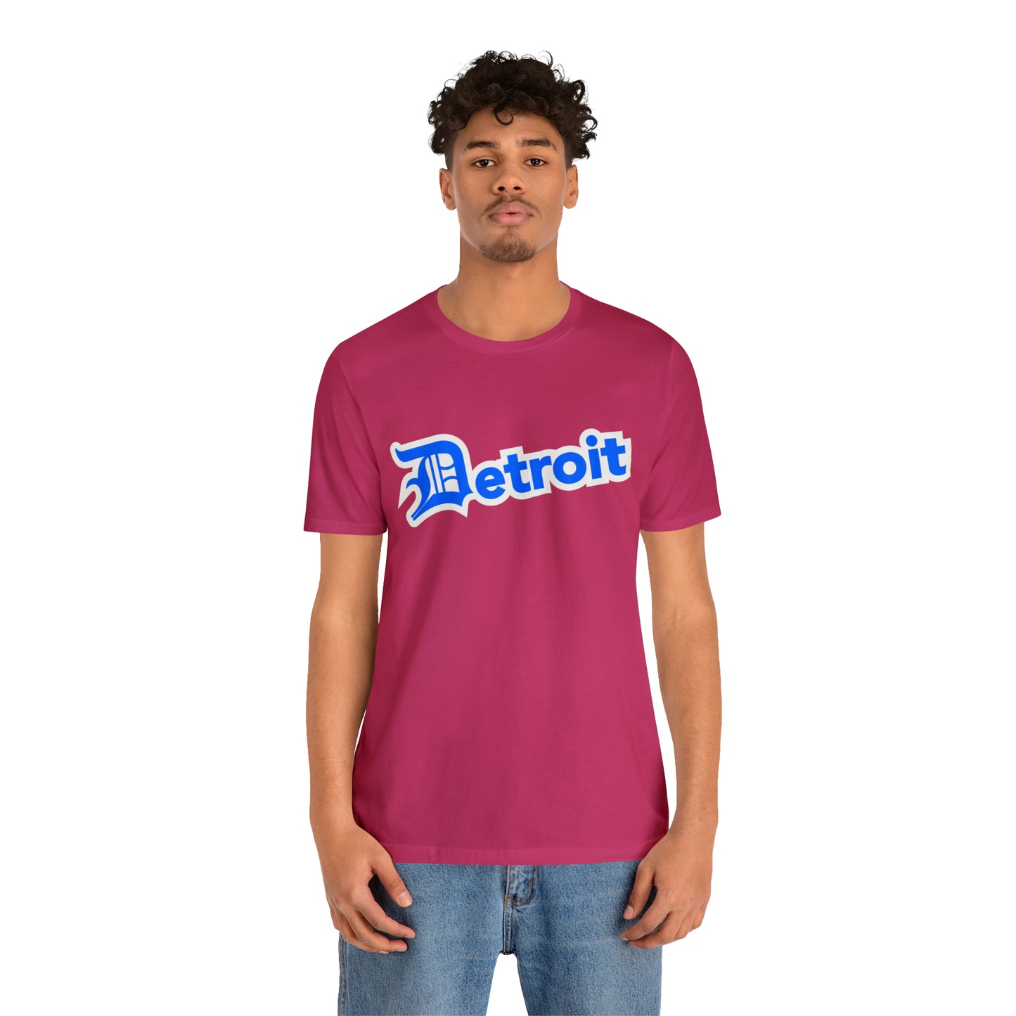 'Detroit' T-Shirt (MotorTown Blue w/ Old English 'D') | Unisex Standard