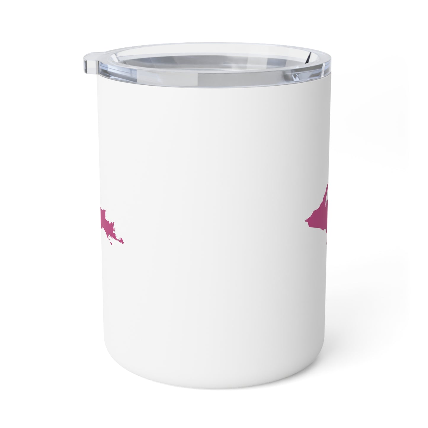 Michigan Upper Peninsula Insulated Mug (Apple Blossom Pink Outline) | 10oz