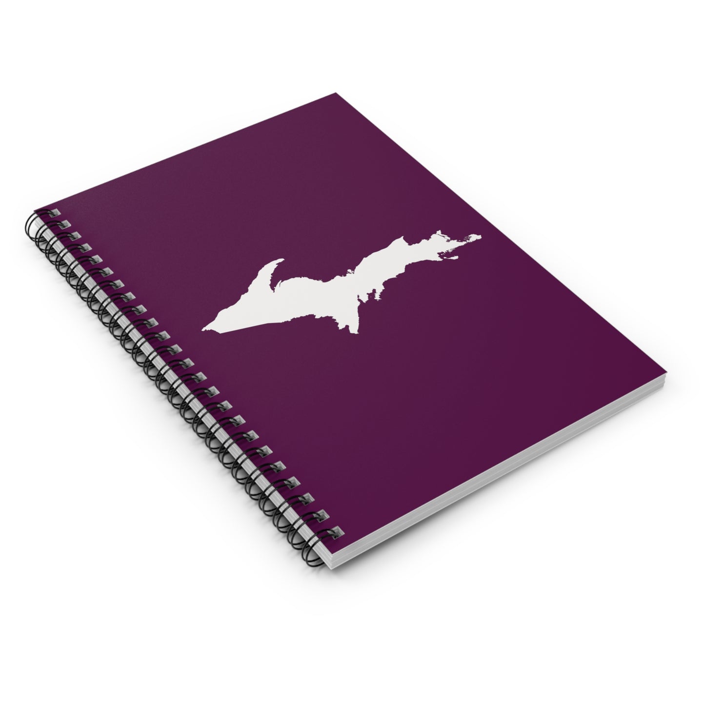 Michigan Upper Peninsula Spiral Notebook (w/ UP Outline) | Tyrian Purple