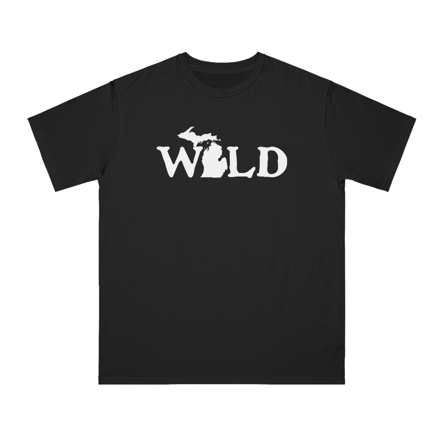 Michigan 'Wild' T-Shirt (Woodcut Font) | Unisex Organic