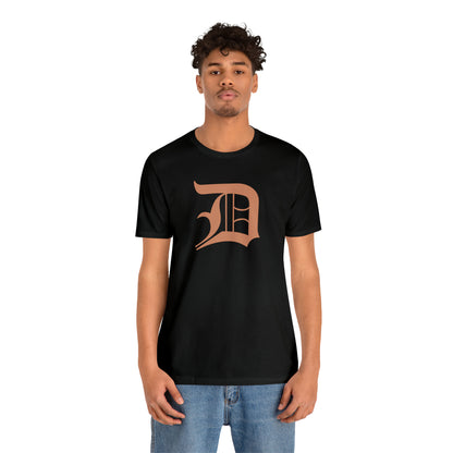 Detroit 'Old English D' T-Shirt (Copper Color) | Unisex Standard