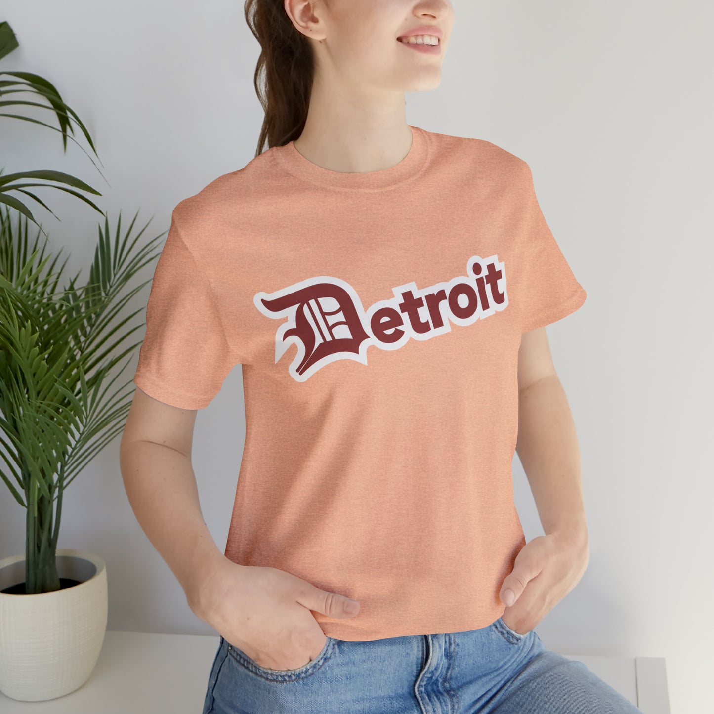 'Detroit' T-Shirt (Ore Dock Red w/ Old English 'D') | Unisex Standard