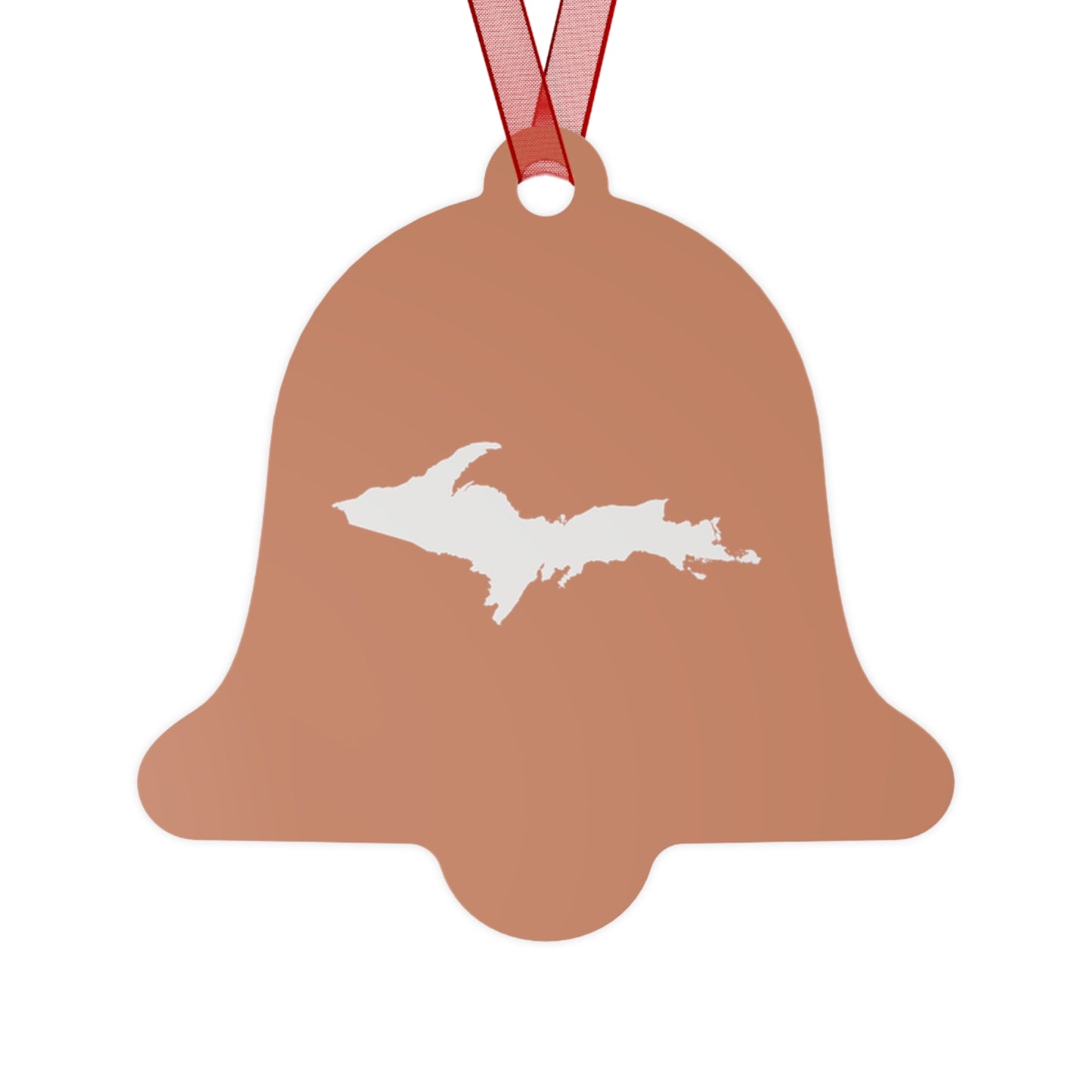 Michigan Upper Peninsula Christmas Ornament (Copper Color) | Metal - 4 Shapes