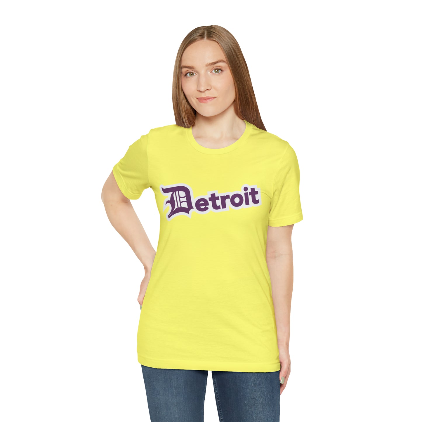 'Detroit' T-Shirt (Plum w/ Old English 'D') | Unisex Standard