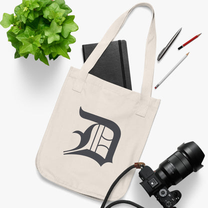 Detroit 'Old English D' Heavy Tote (Iron Ore Grey)