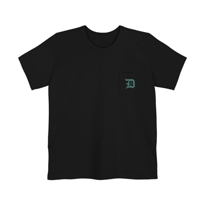 Detroit 'Old English D' Pocket T-Shirt (Copper Green) | Unisex Standard