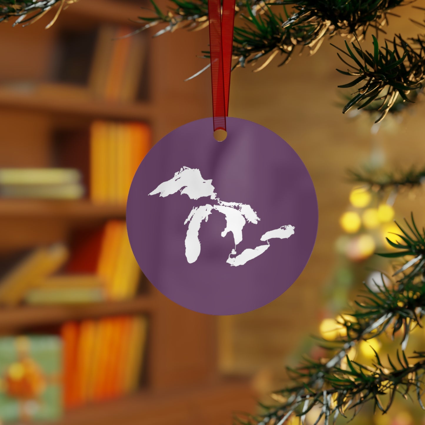 Great Lakes Christmas Ornament | Metal - Plum