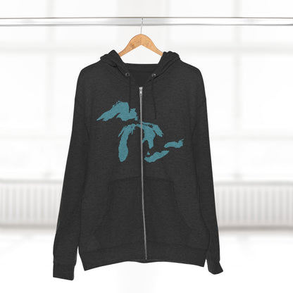 Great Lakes Hoodie (Huron Blue) | Unisex Full Zip