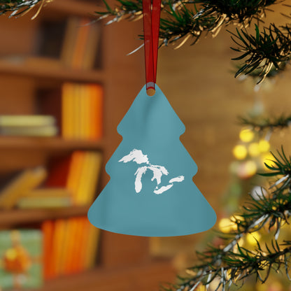 Great Lakes Christmas Ornament | Metal - Huron Blue