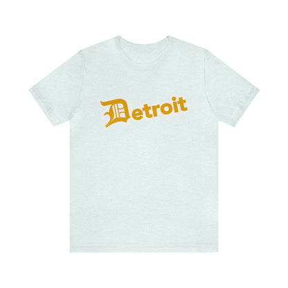 'Detroit' T-Shirt (Gold w/ Old English 'D') | Unisex Standard