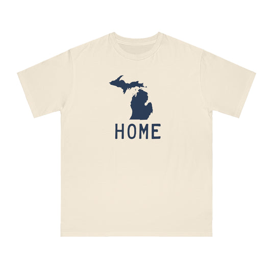 Michigan 'Home' T-Shirt (Licence Plate Font) | Unisex Organic