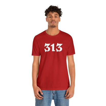 Detroit '313' T-Shirt (Angry Serif Font) | Unisex Standard Fit