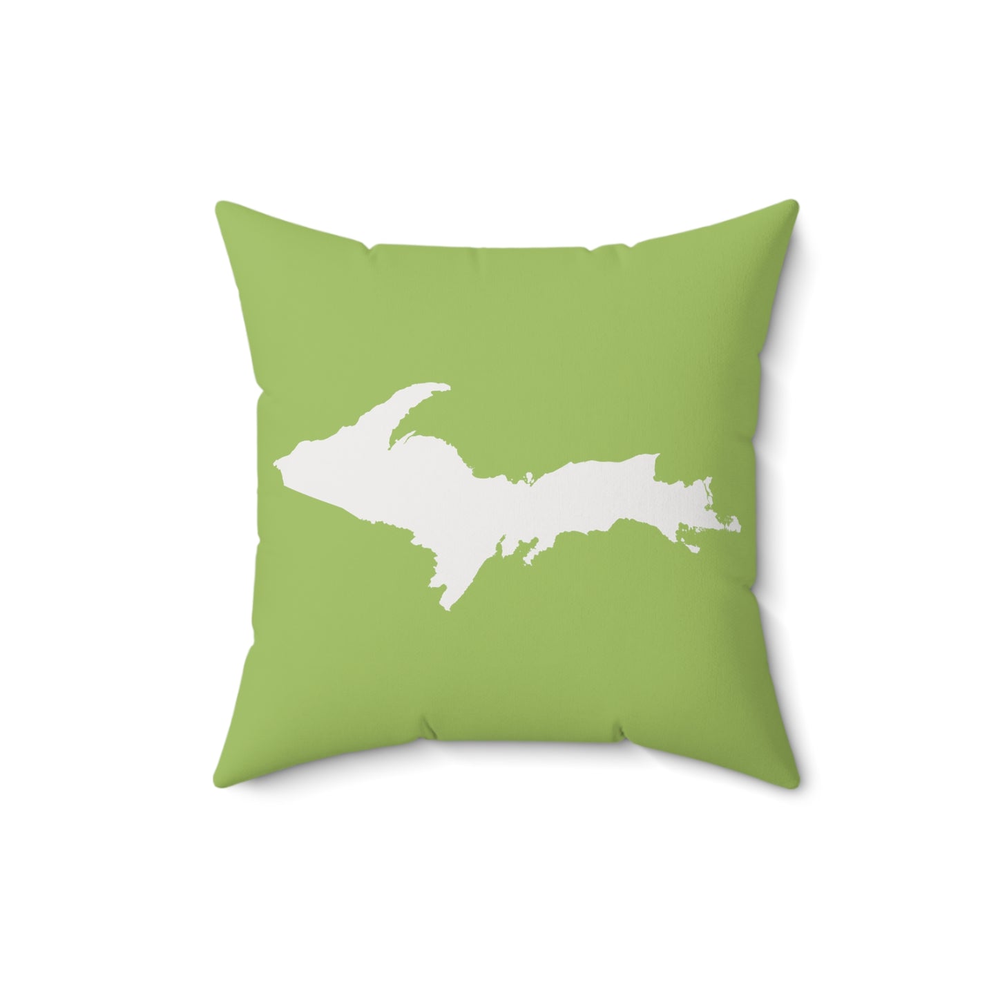 Michigan Upper Peninsula Accent Pillow (w/ UP Outline) | Gooseberry Green