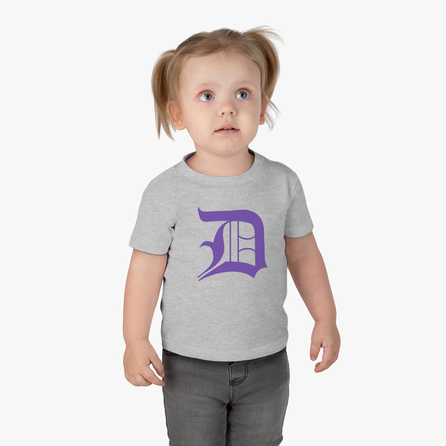 Detroit 'Old English D' Infant T-Shirt (Lake Iris) | Short Sleeve