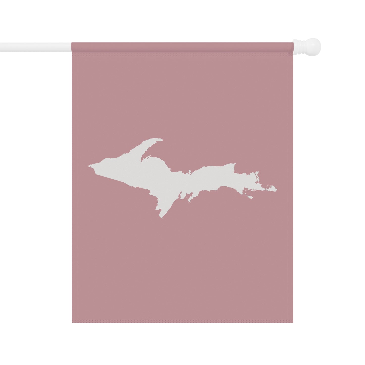 Michigan Upper Peninsula Home & Garden Flag (w/ UP Outline) | Cherry Blossom Pink