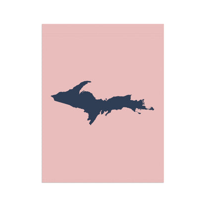 Michigan Upper Peninsula Home & Garden Flag (w/ UP Outline) | Cosmos Pink