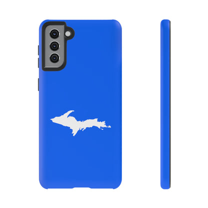 Michigan Upper Peninsula Tough Phone Case (Motor Town Blue w/ UP Outline) | Samsung & Pixel Android