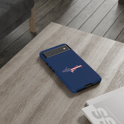 Michigan Upper Peninsula Tough Phone Case (Old Glory Blue w/ UP USA Flag Outline) | Samsung & Pixel Android