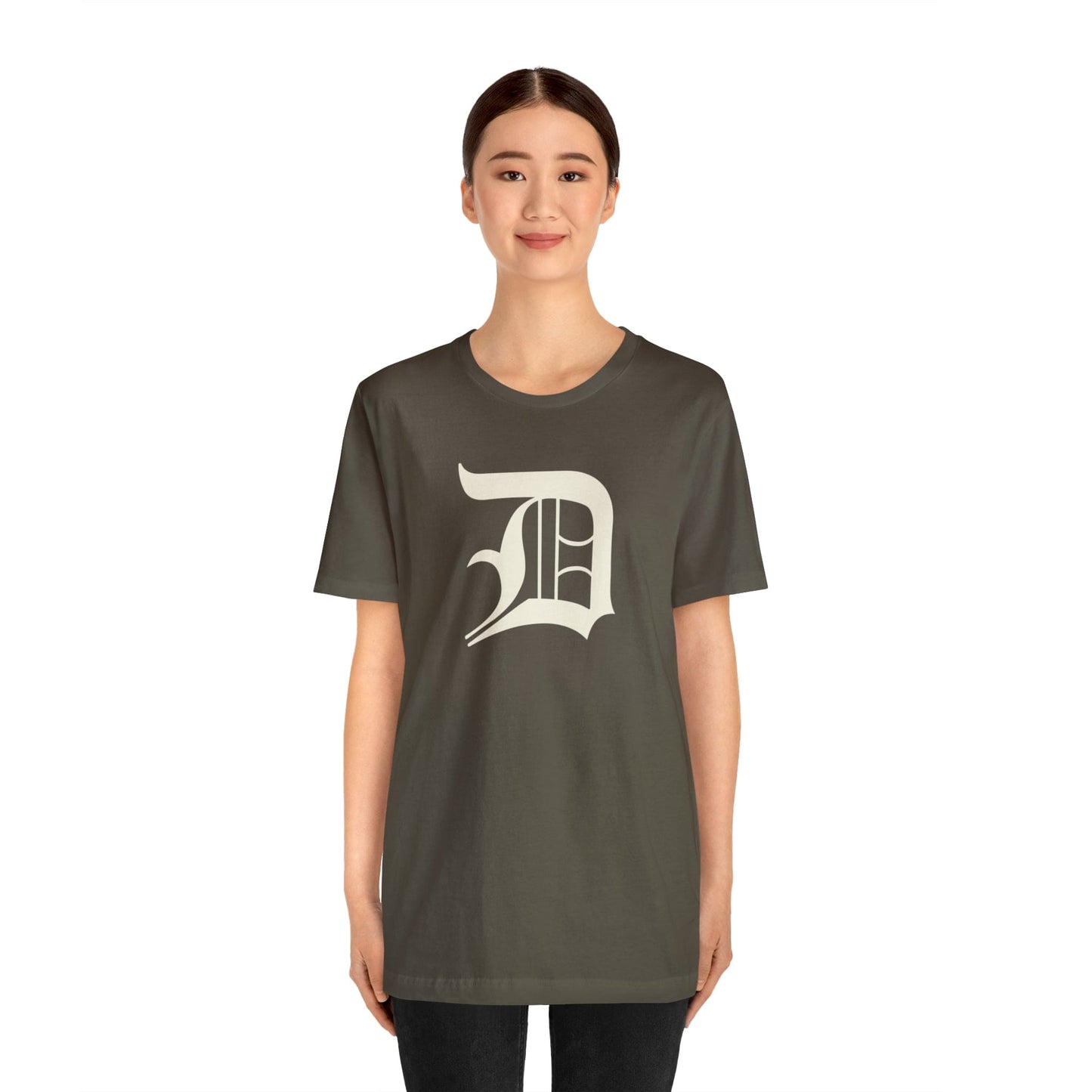 Detroit 'Old English D' T-Shirt (Ivory White) | Unisex Standard